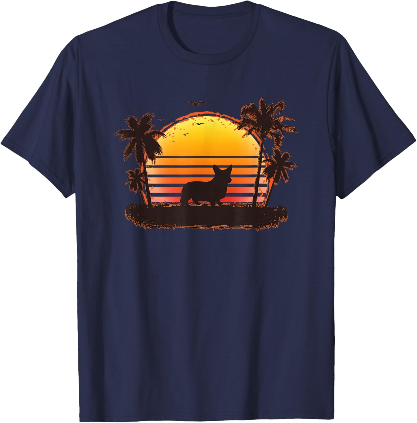 Welsh Corgi Pembroke Welsh Corgi Cardigan T-Shirt - T-Shirt | Navy
