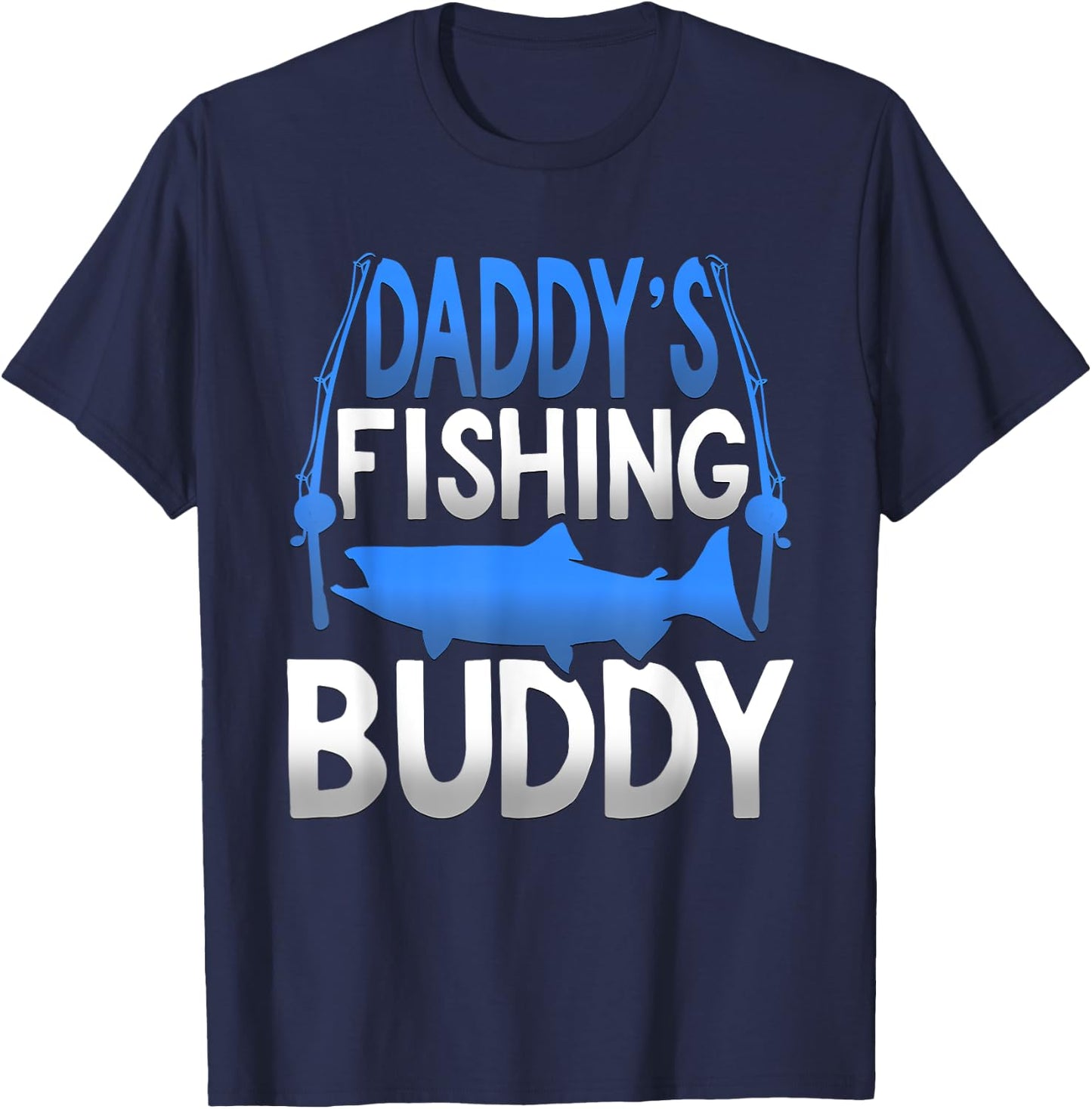 Daddy's Fishing Buddy Novelty Youth T-Shirt - T-Shirt | Navy