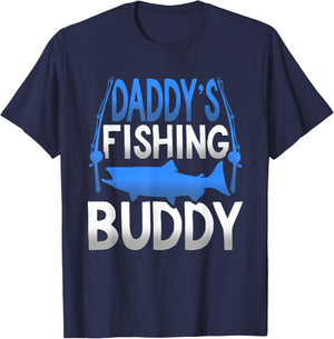 Daddy's Fishing Buddy Novelty Youth T-Shirt - T-Shirt | Navy