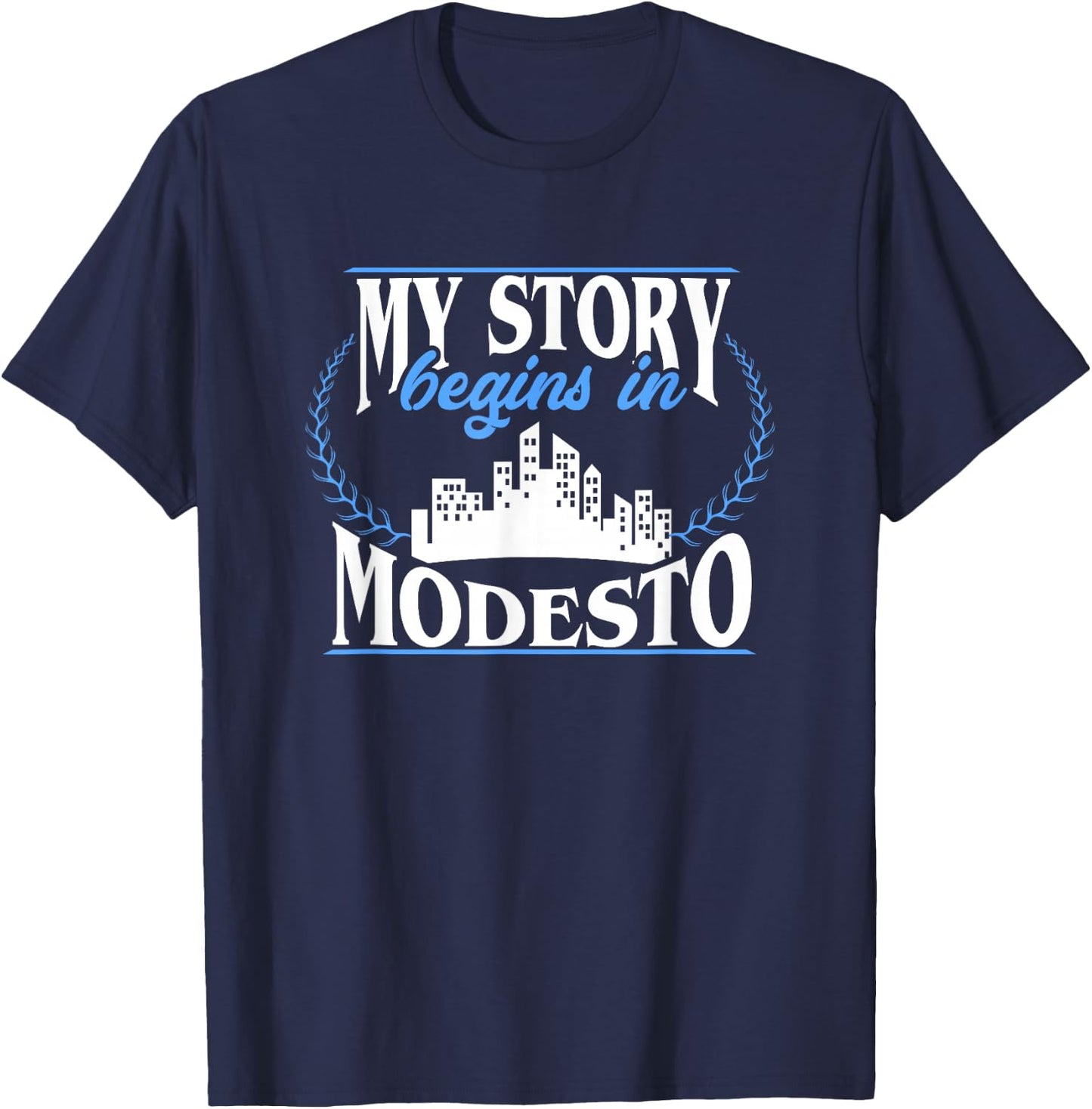 Modesto shirt | Born in Modesto T-Shirt - T-Shirt | Navy