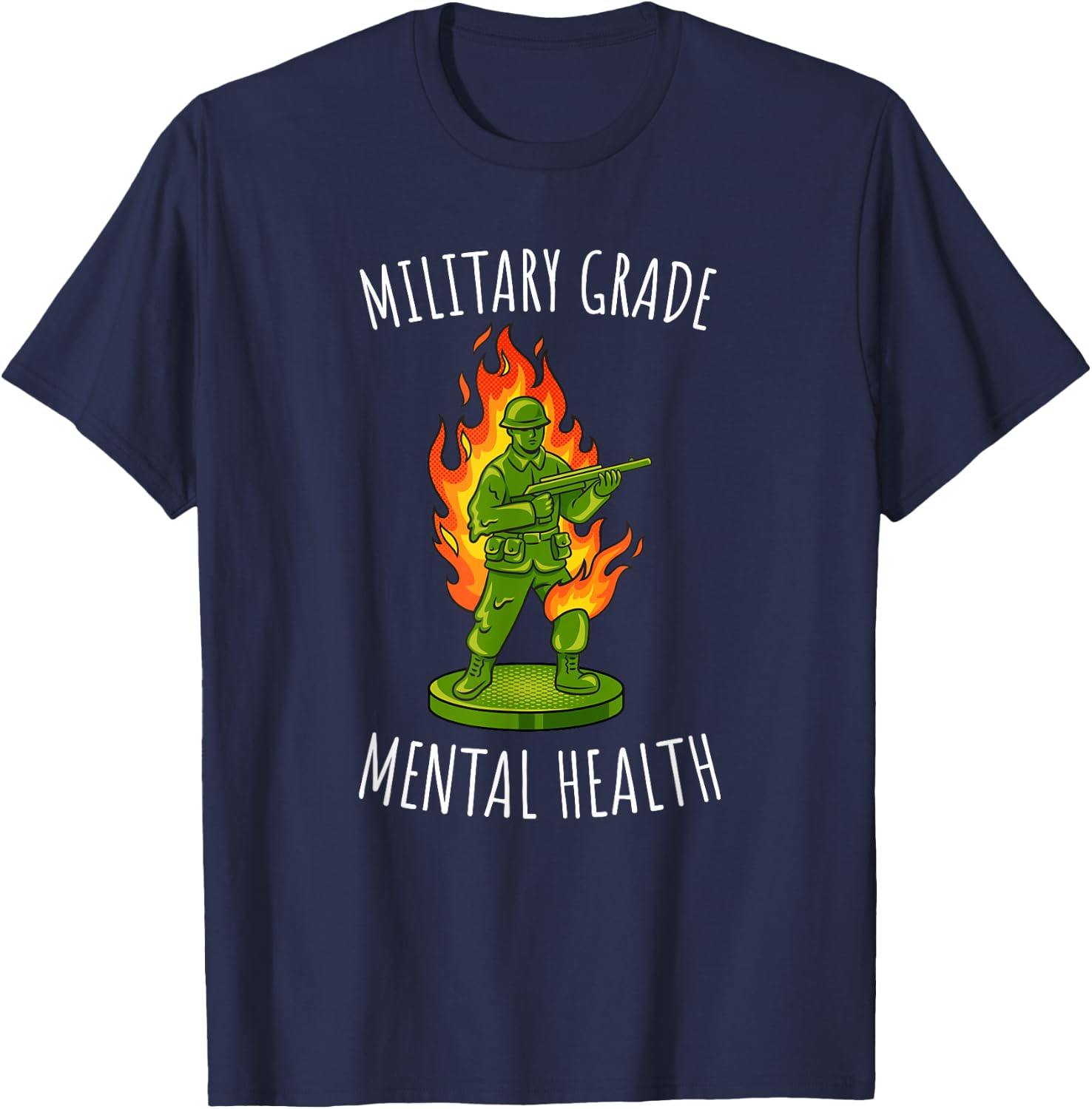 Military Grade Mental Health T-Shirt - T-Shirt | Navy