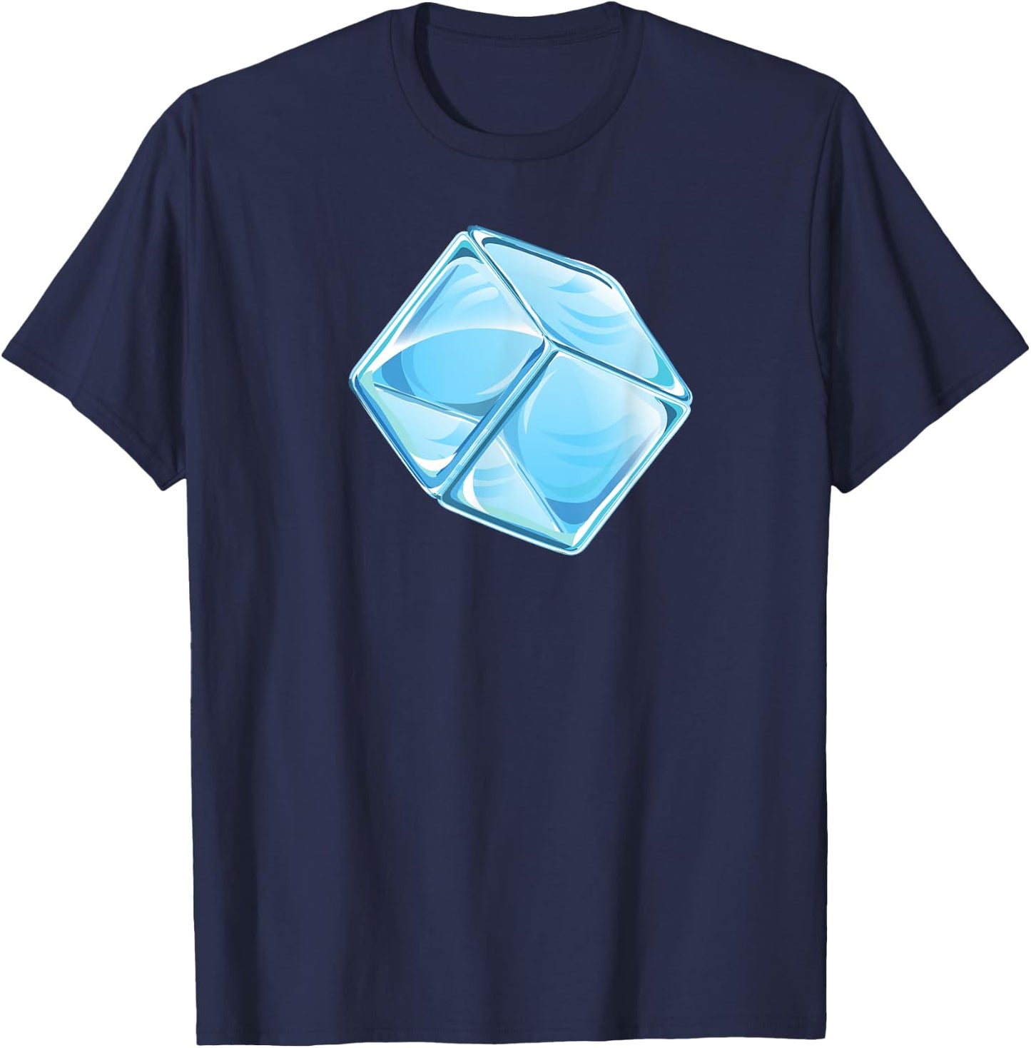 Cute Ice Cube Gift Ice Cubes Lovers T-Shirt - T-Shirt | Navy