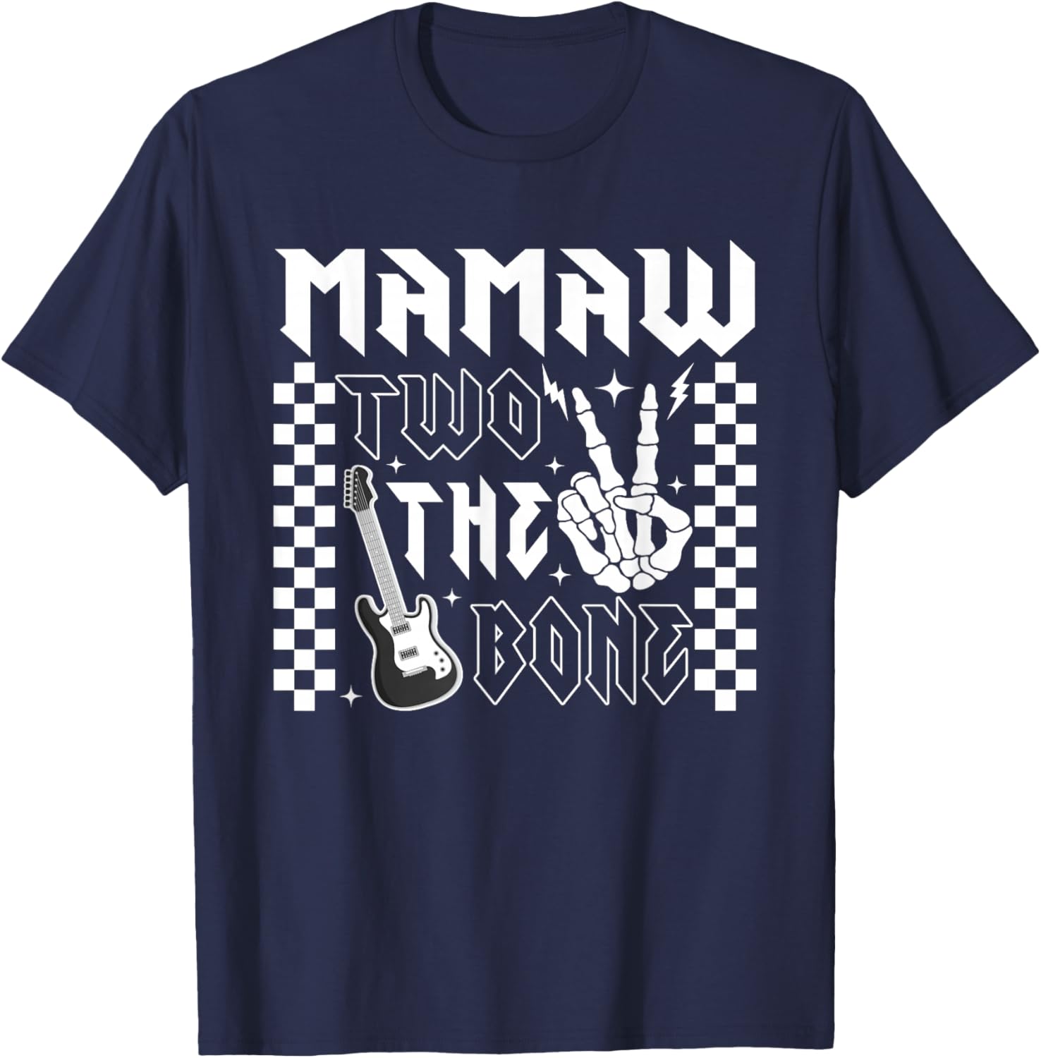 Mamaw of The Bad Two the Bone Birthday 2 Years Old T-Shirt - T-Shirt | Navy