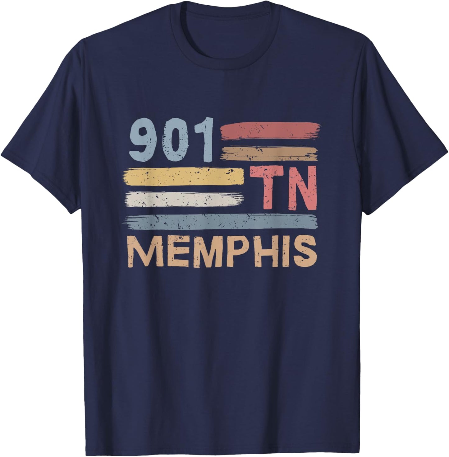 Retro Memphis Area Code 901 Residents State Tennessee T-Shirt - T-Shirt | Navy