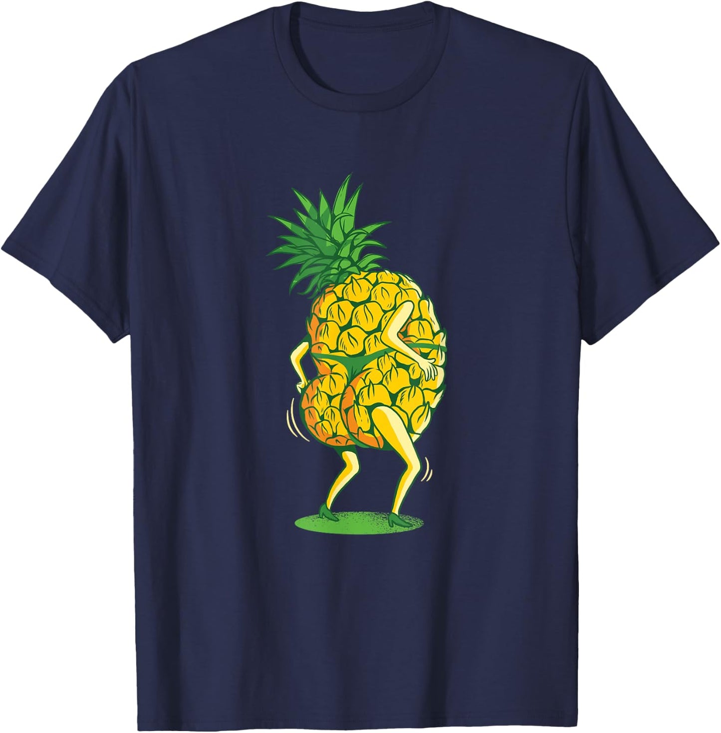 Funny Twerking Pineapple , women, boys & girls T-Shirt - T-Shirt | Navy