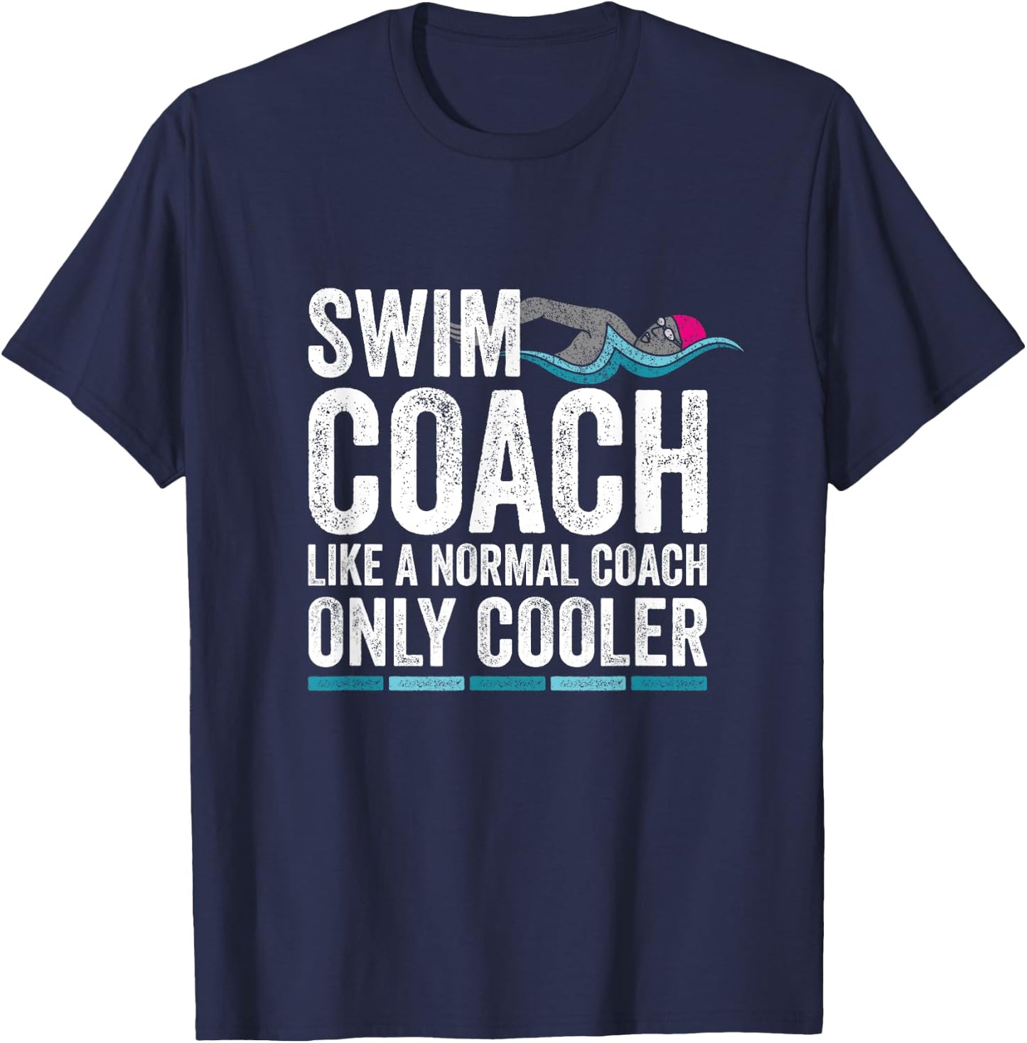 Gifts For Swim Coaches Funny Appreciation Swimming Teacher Women T-Shirt - T-Shirt | Navy