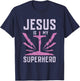 JESUS is my SUPERHERO Funny Jesus T-Shirt - T-Shirt | Navy