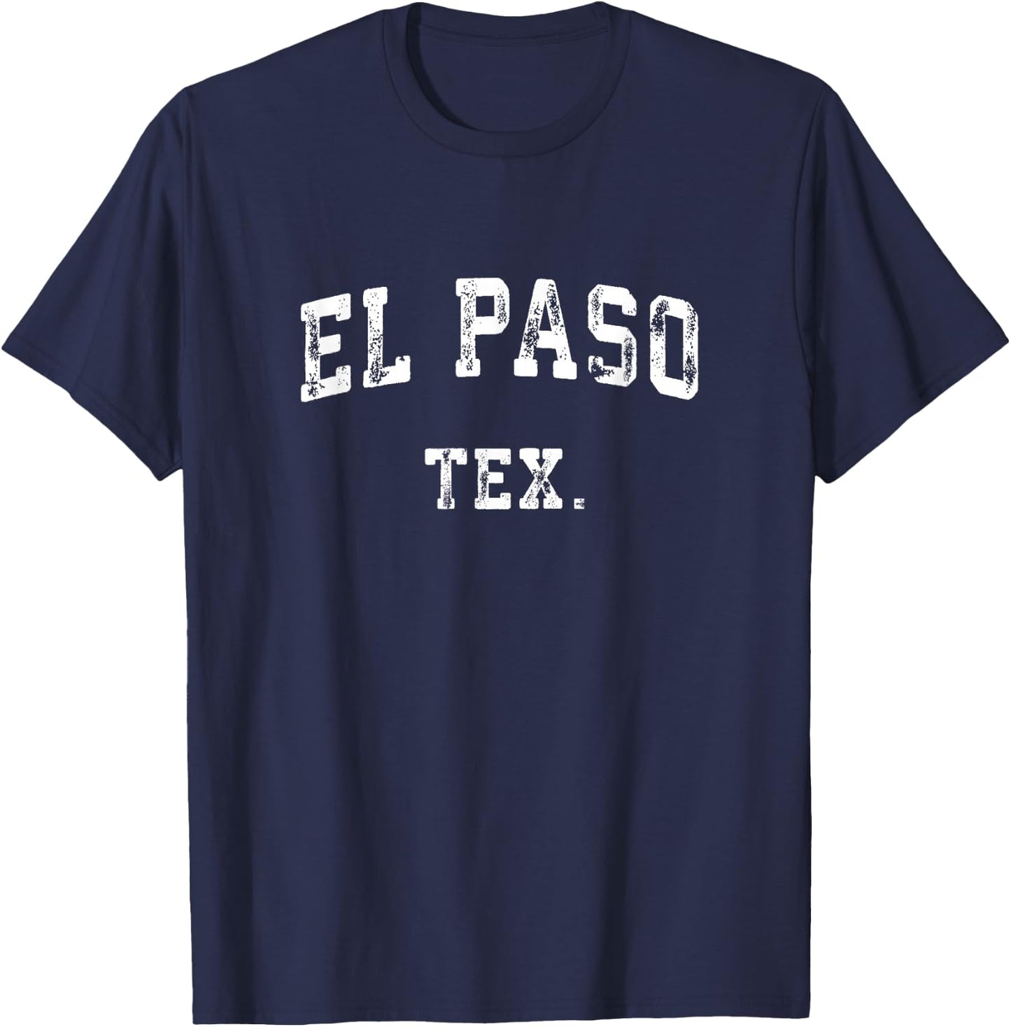 El Paso Texas TX Vintage Athletic Sports Design T-Shirt - T-Shirt | Navy