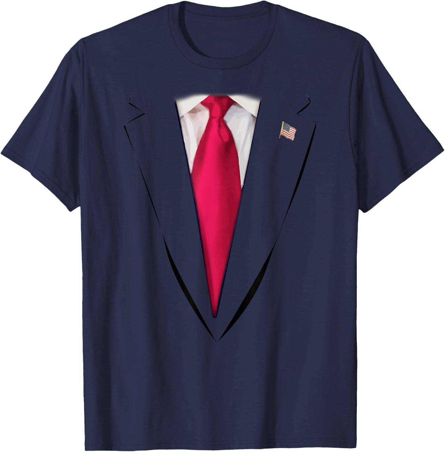 USA President Trump Suit Easy Halloween Costume T-Shirt - T-Shirt | Navy
