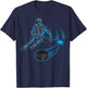 Funny Skeleton Playing Ice Hockey - Cool Skull Gift T-Shirt - T-Shirt | Navy