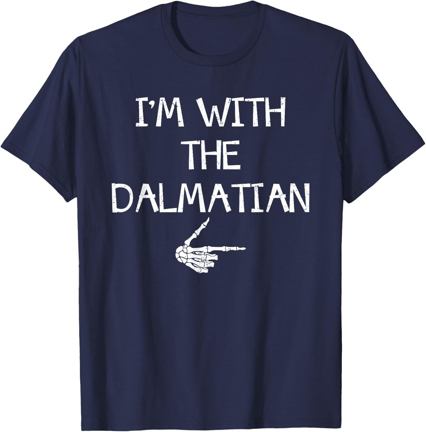 I'm With The Dalmatian Halloween Costume Couples Matching T-Shirt - T-Shirt | Navy