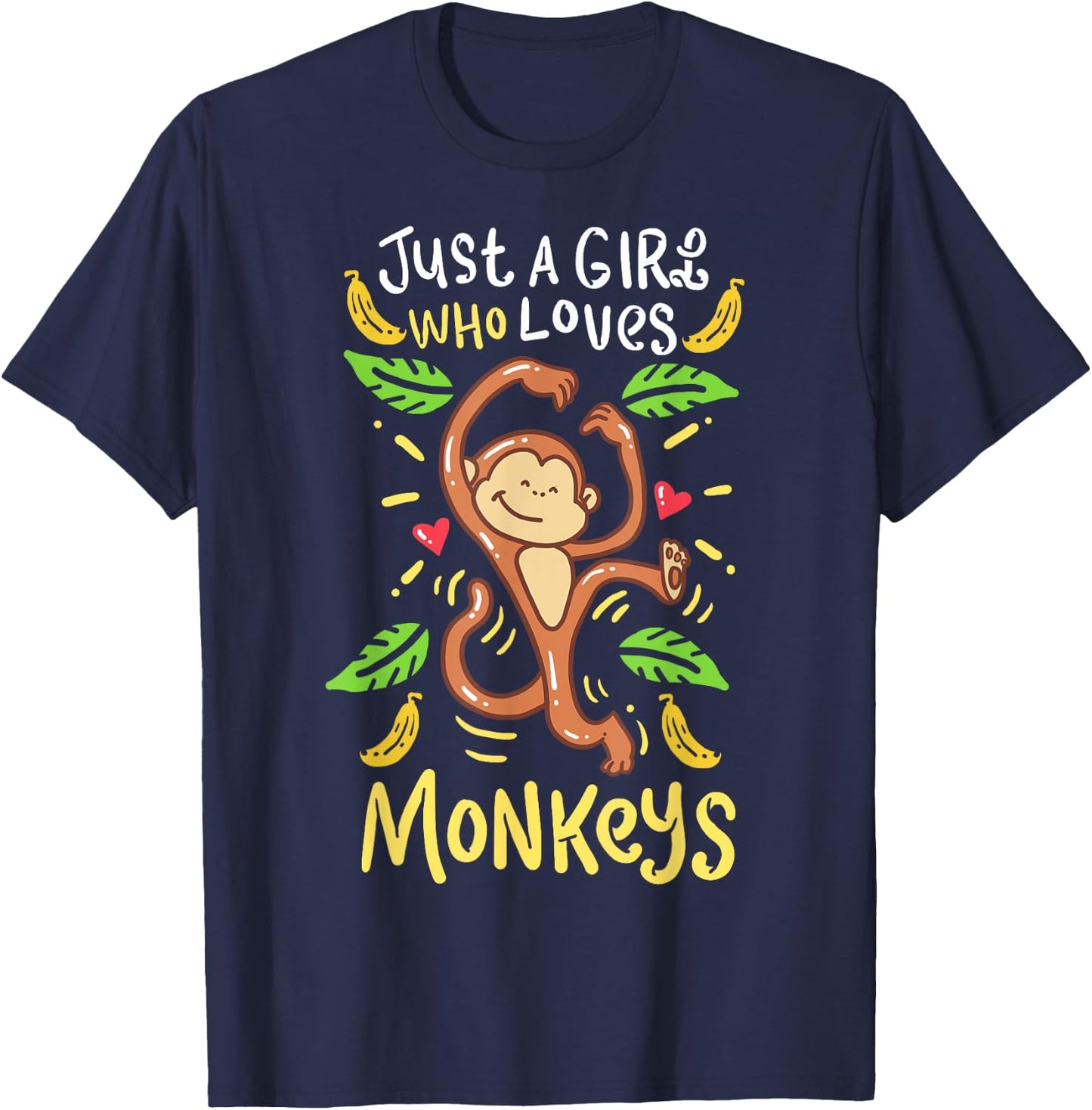 Monkey Primate Zookeeper Funny Gift T-Shirt - T-Shirt | Navy
