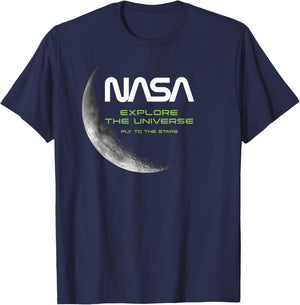 NASA - Moon Explore The Universe T-Shirt - T-Shirt | Navy