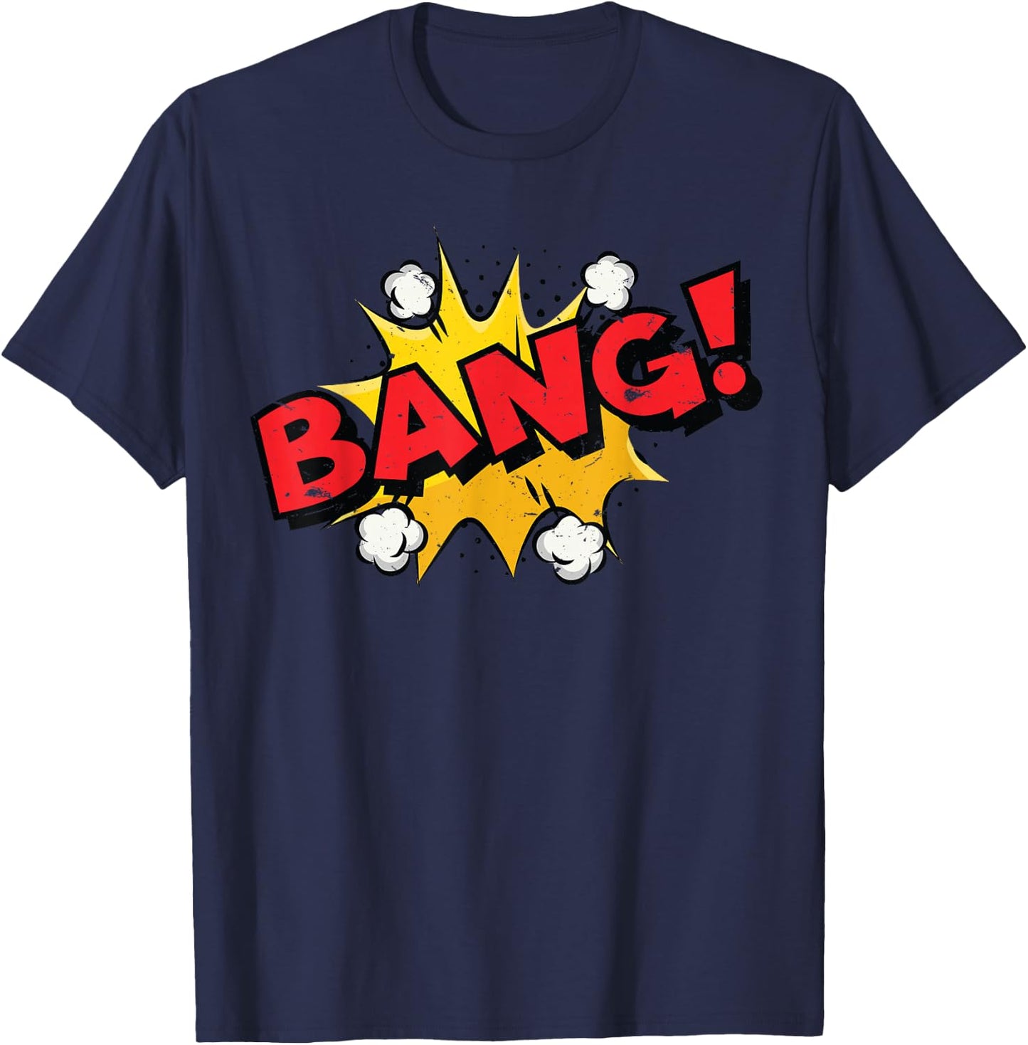 BANG ! Comic Book Cartoon Funny Pop Art - Vintage T-Shirt - T-Shirt | Navy