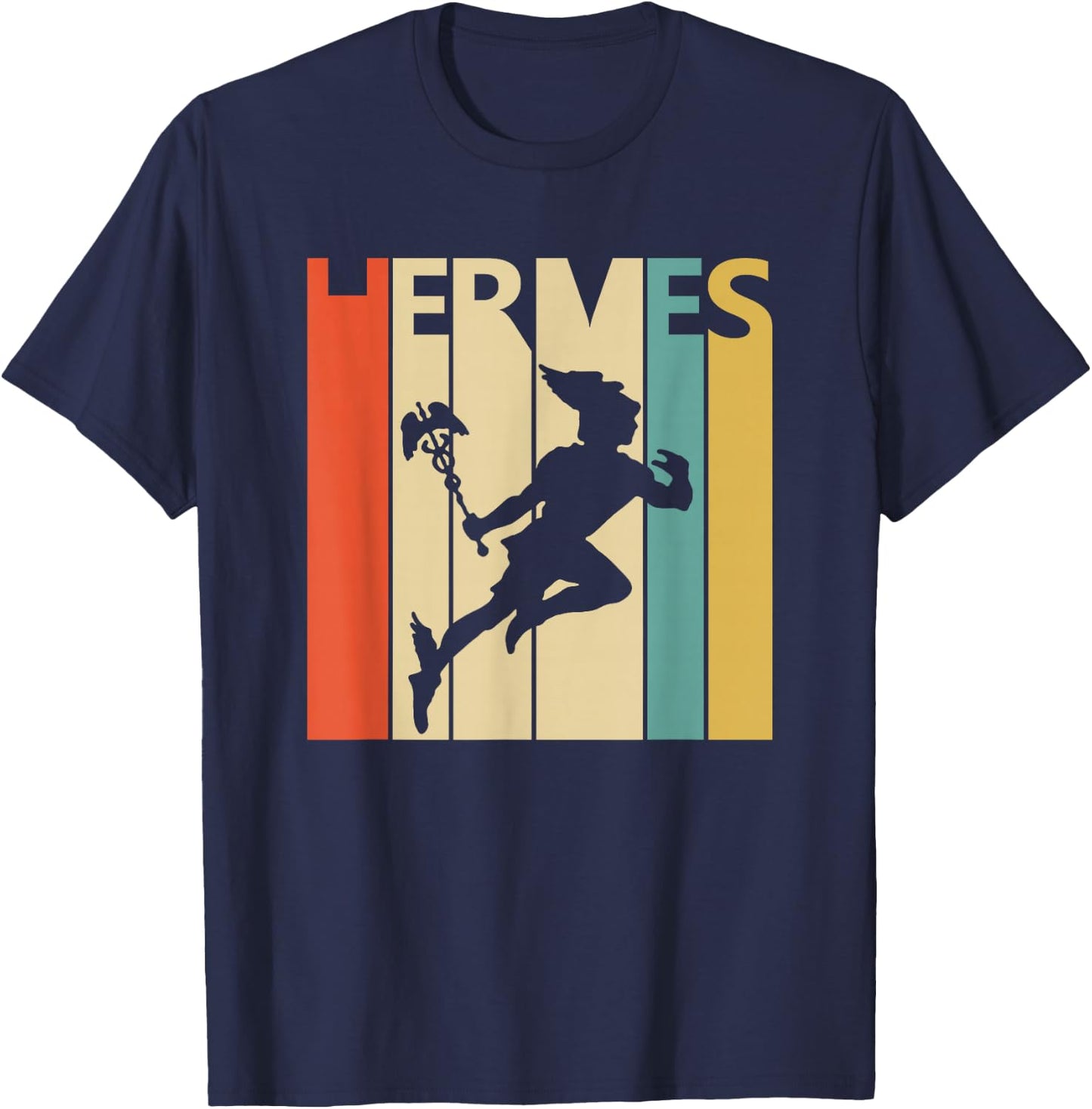 Hermes God Vintage Retro Style Gift T-Shirt - T-Shirt | Navy