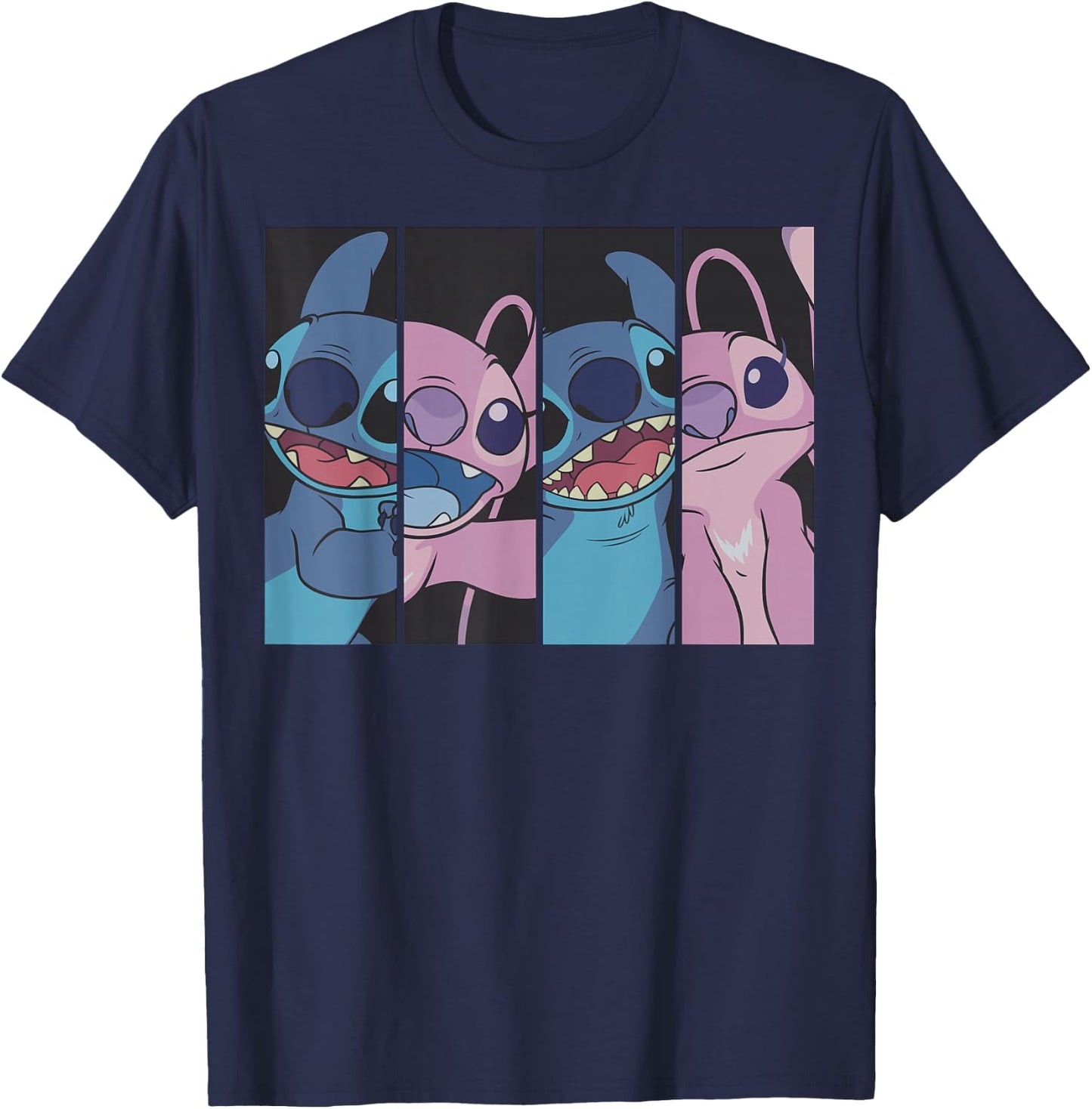 Lilo & Stitch - Boxed Faces T-Shirt - T-Shirt | Navy