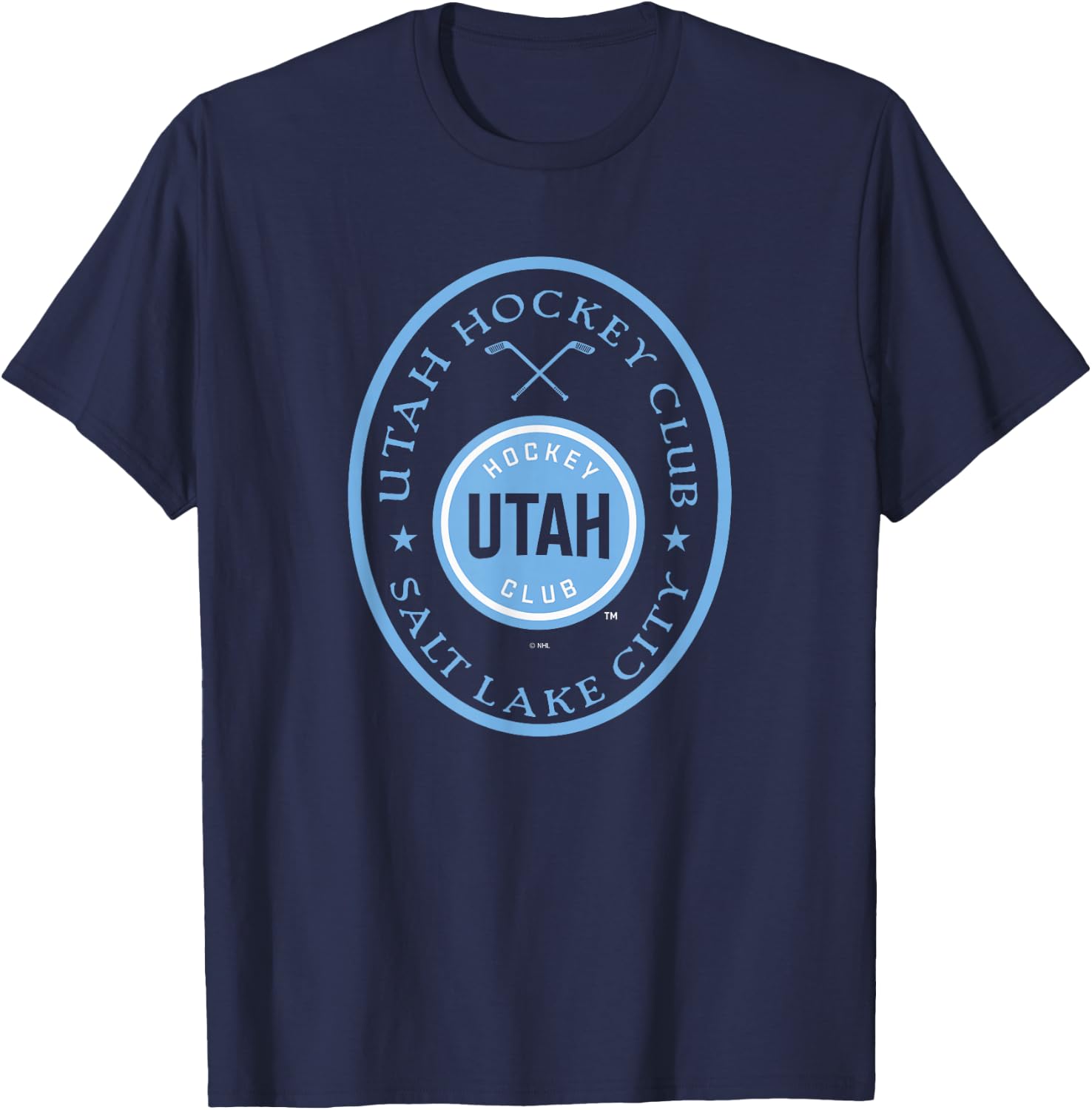 Utah Hockey Club Iconic Black Officially Licensed T-Shirt - T-Shirt | Navy