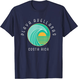 Playa Avellanas, Costa Rica Surf Souvenir T-Shirt - T-Shirt | Navy