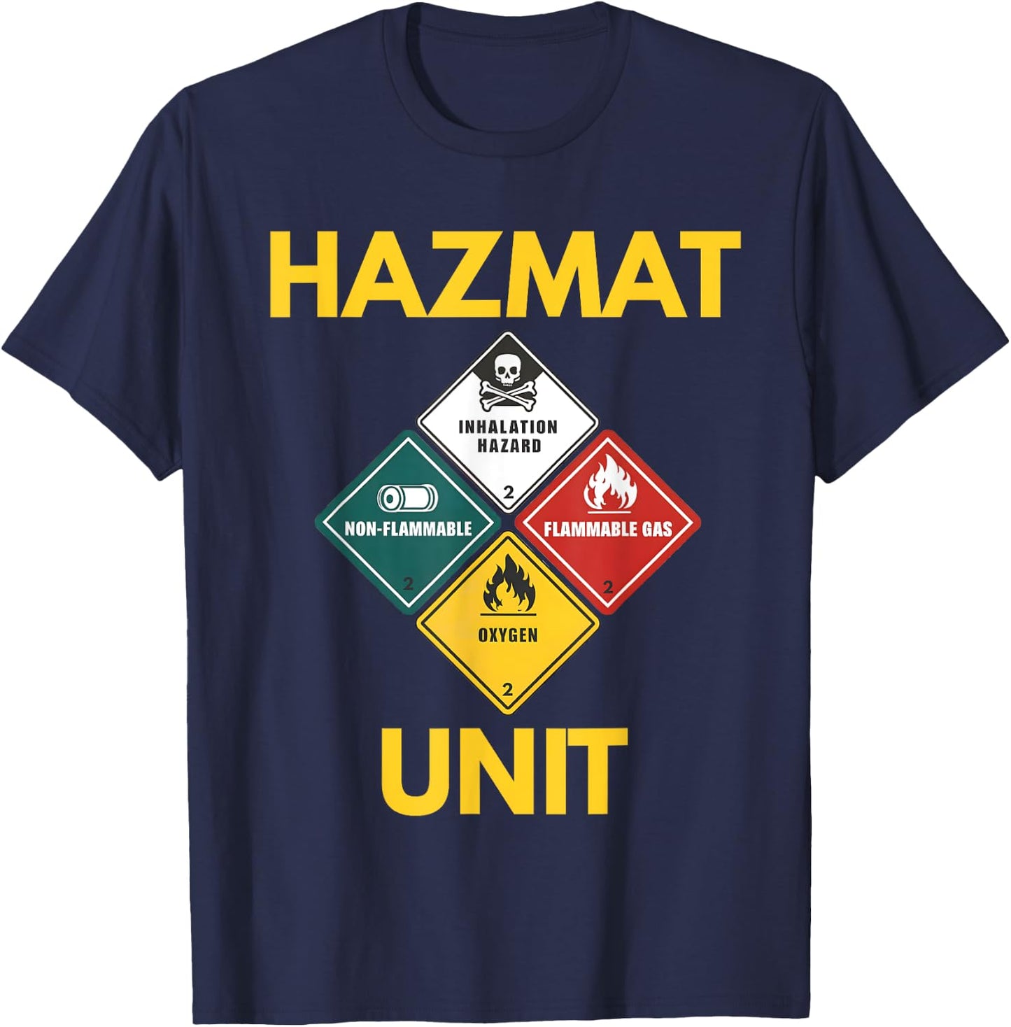 Hazmat Unit Suit Costume Cosplay Halloween Kids Birthday T-Shirt - T-Shirt | Navy