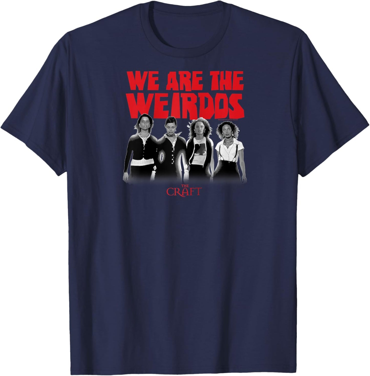 The Craft We are The Weirdos Black and White Cast 90's Movie Raglan Baseball T-Shirt - T-Shirt | Navy