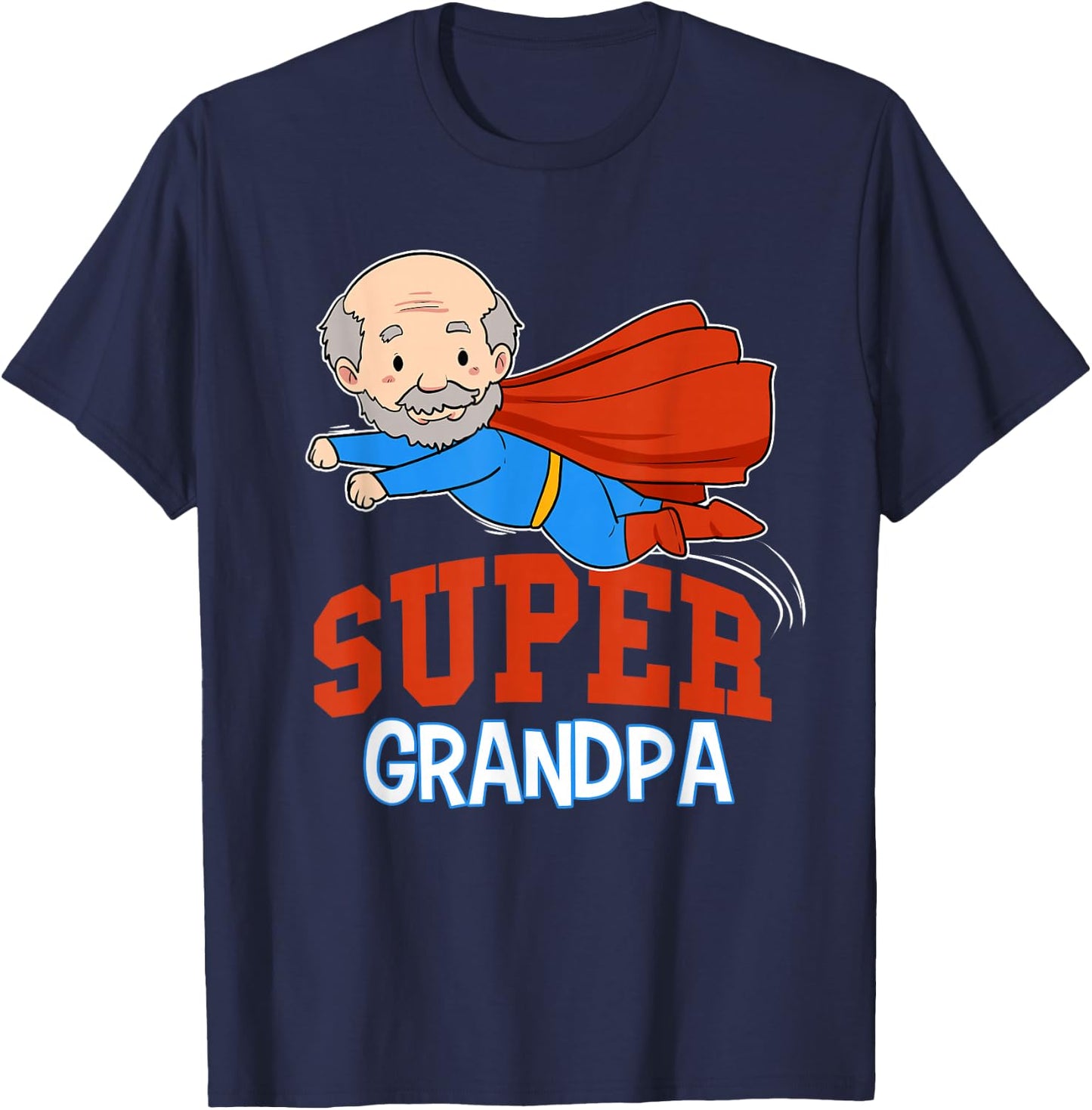 Super Grandpa Hero Grandpa Superhero Grandpa T-Shirt - T-Shirt | Navy