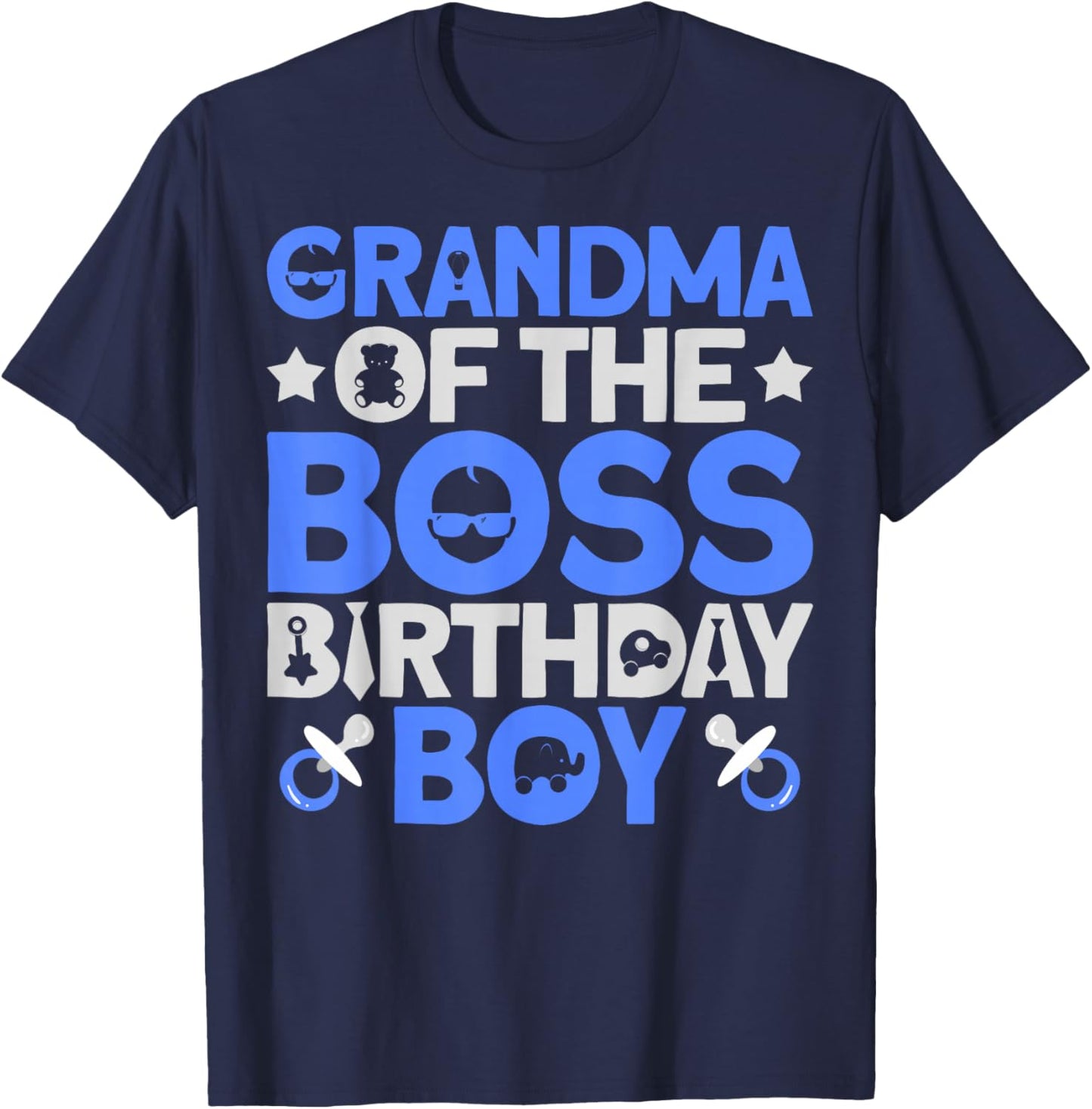Grandma of The Boss Birthday Party Outfit Like A Boss T-Shirt - T-Shirt | Navy