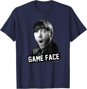 TTS- The Three Stooges Moe: Game Face T-Shirt - T-Shirt | Navy