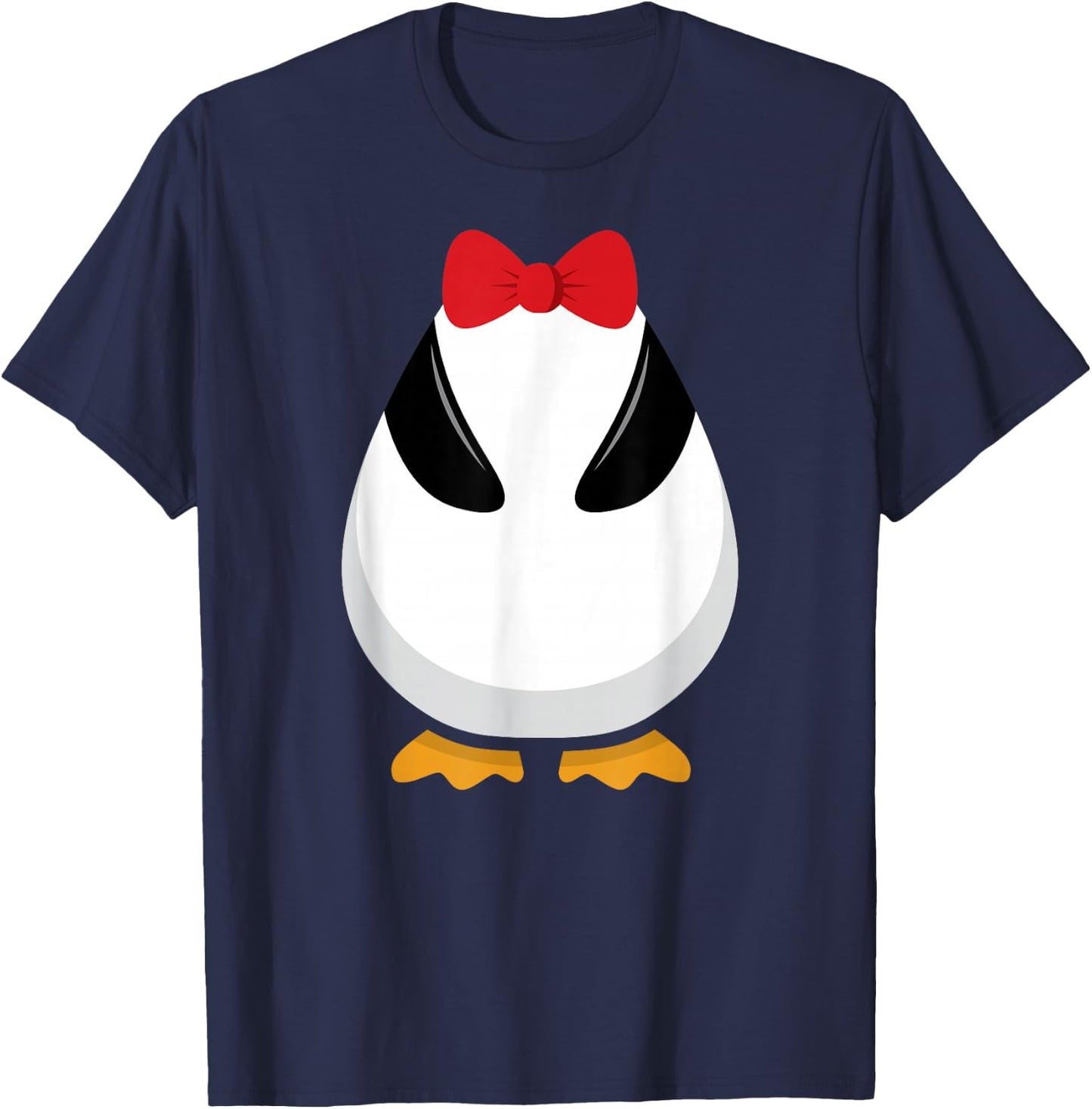 Penguin Costume T Shirt Halloween Outfit Bowtie Cute Animal T-Shirt - T-Shirt | Navy