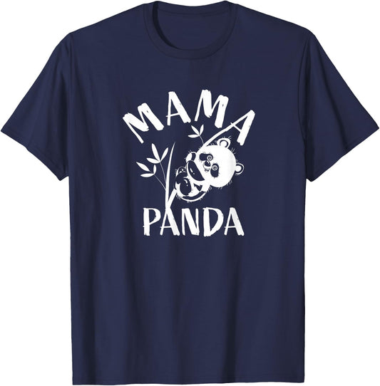 Mama Panda Cute Funny Mothers Day Gift for Moms T-Shirt - T-Shirt | Navy