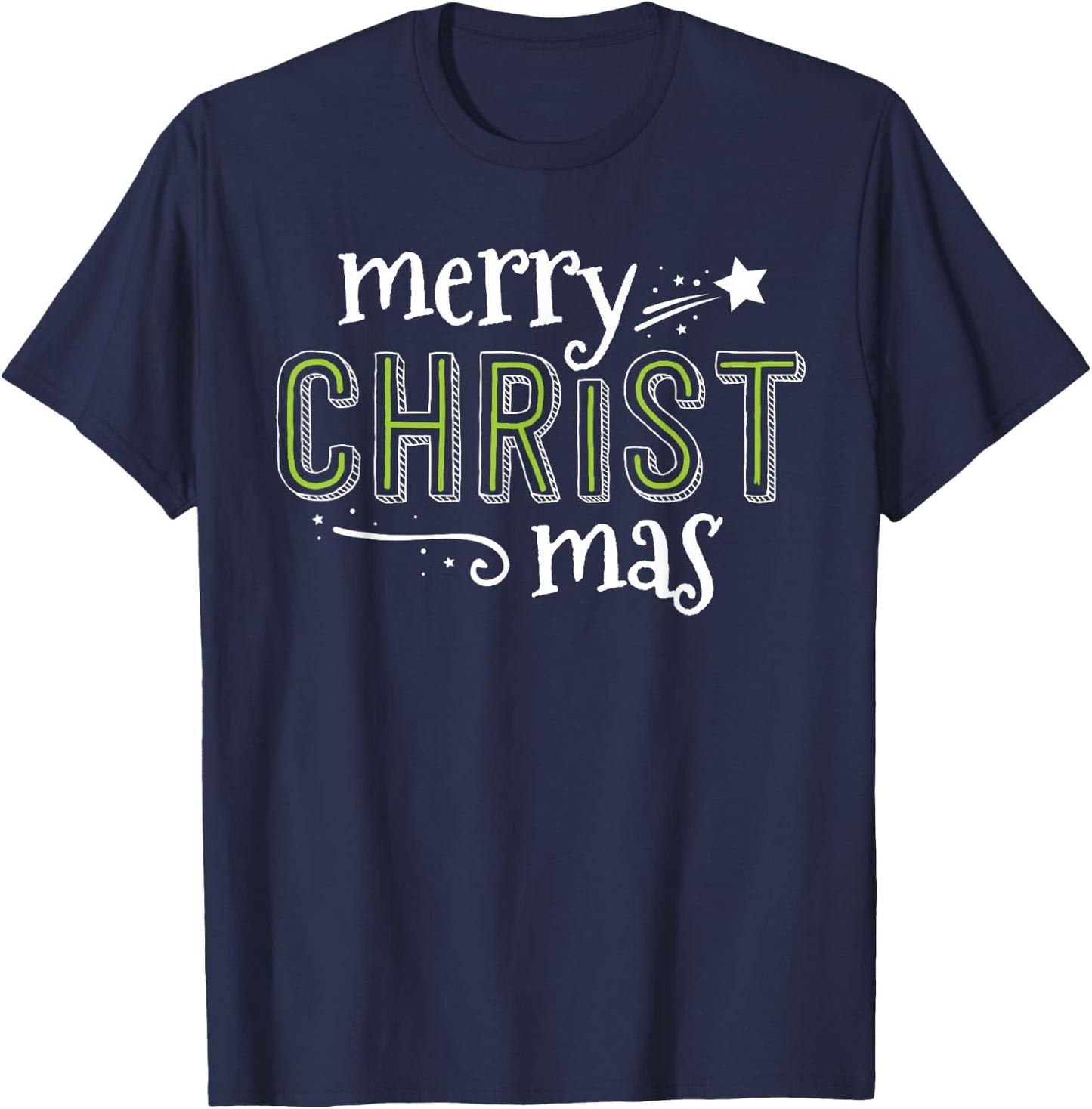 Merry Christ Mas Christian Jesus South Women's Christmas T-Shirt - T-Shirt | Navy