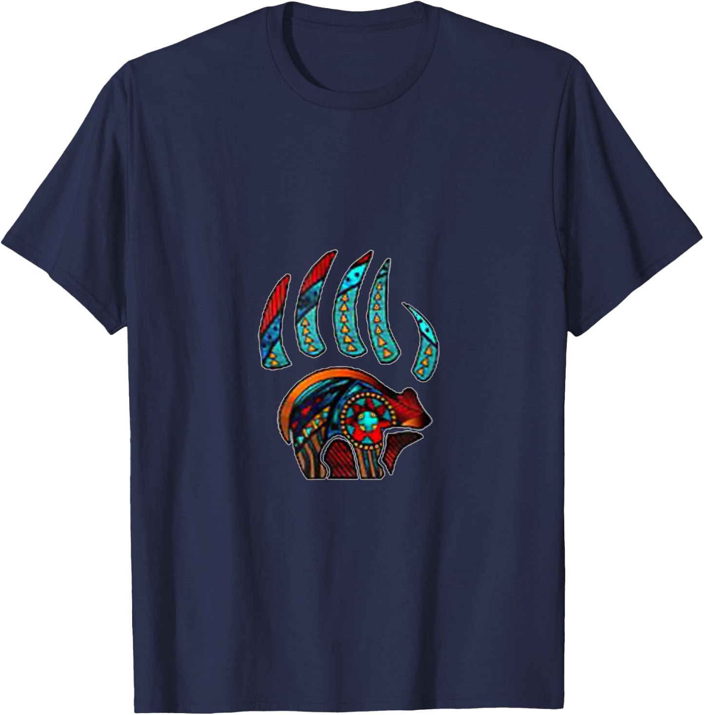 Native American Bear Claw T-Shirt - T-Shirt | Navy