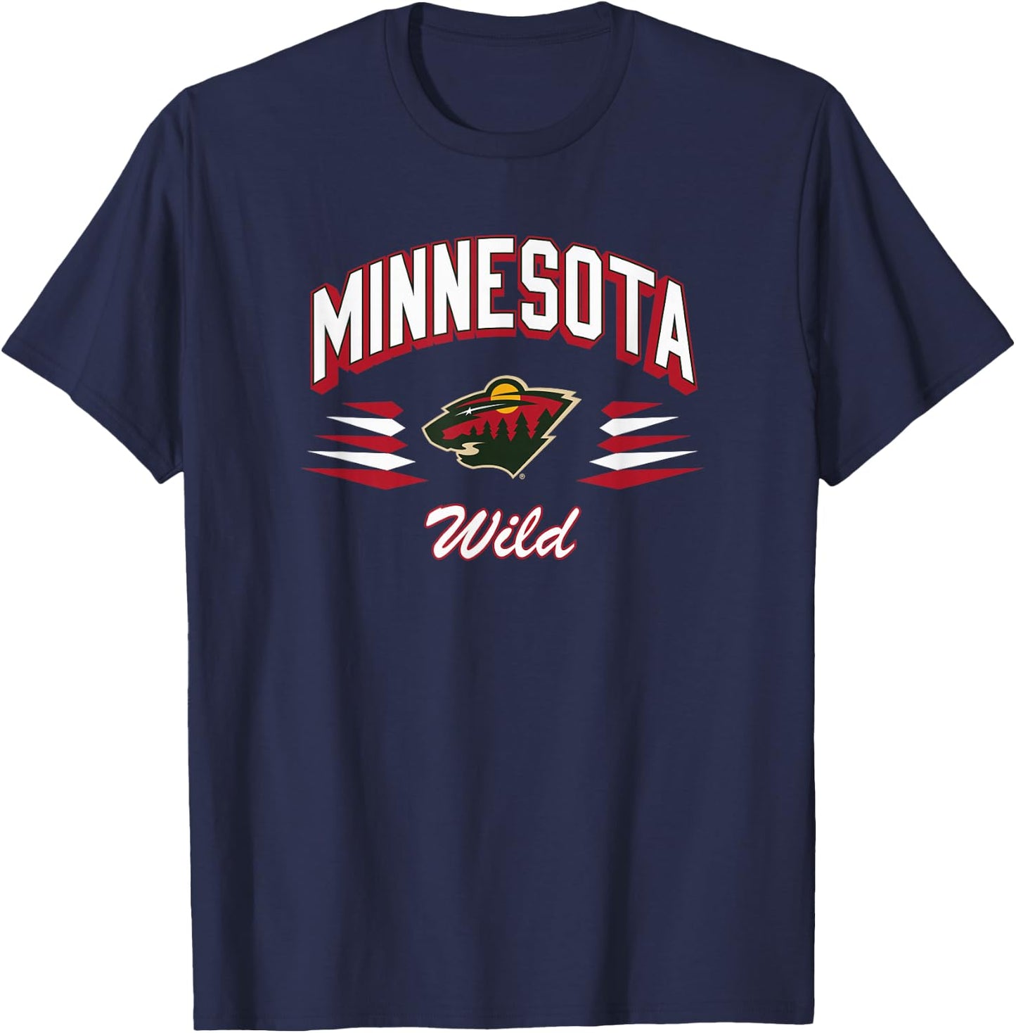 Minnesota Wild Retro Diamond Officially Licensed T-Shirt - T-Shirt | Navy