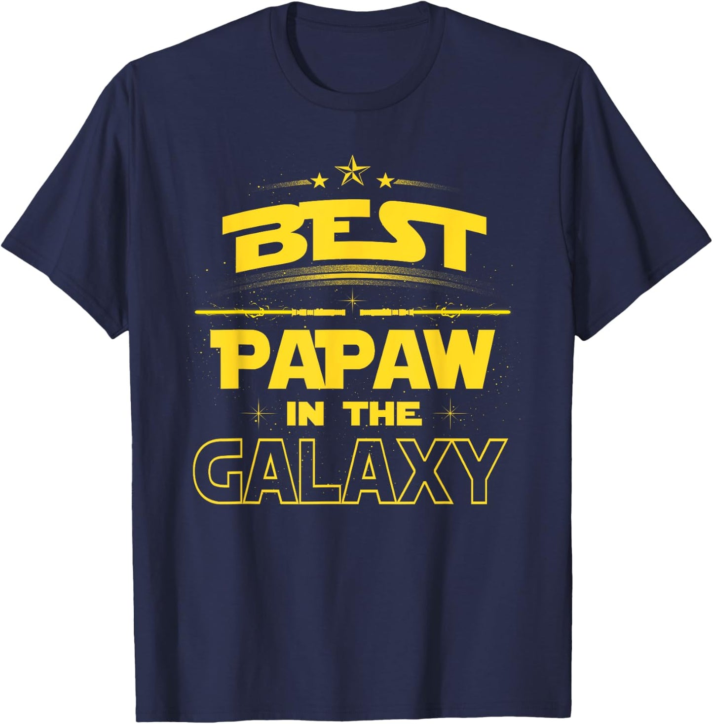 Best PAPAW in the Galaxy Shirt Fathers Day Gift, Awesome DAD T-Shirt - T-Shirt | Navy