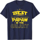 Best PAPAW in the Galaxy Shirt Fathers Day Gift, Awesome DAD T-Shirt - T-Shirt | Navy
