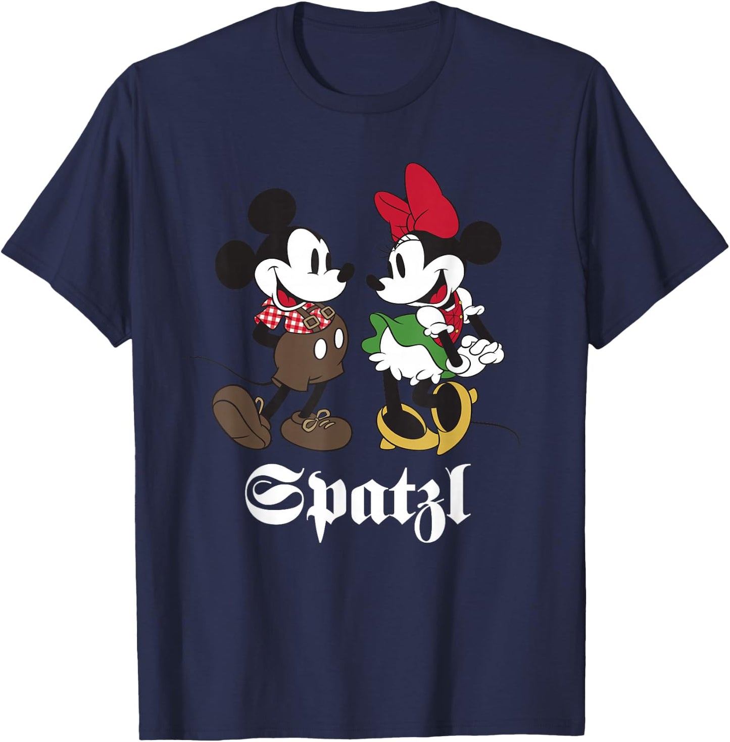 Disney Mickey and Minnie Mouse Spatzl Oktoberfest T-Shirt - T-Shirt | Navy