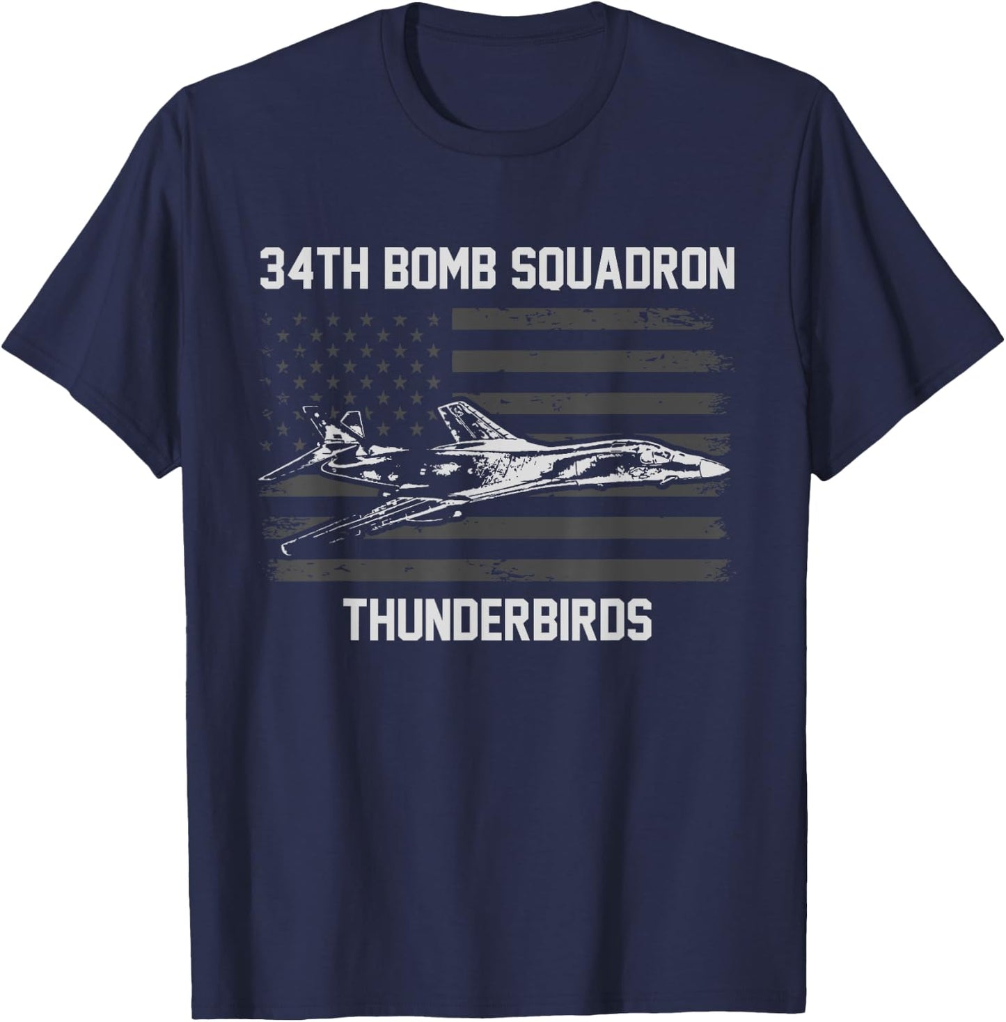 34th Bomb Squadron Thunderbirds T-Shirt - T-Shirt | Navy