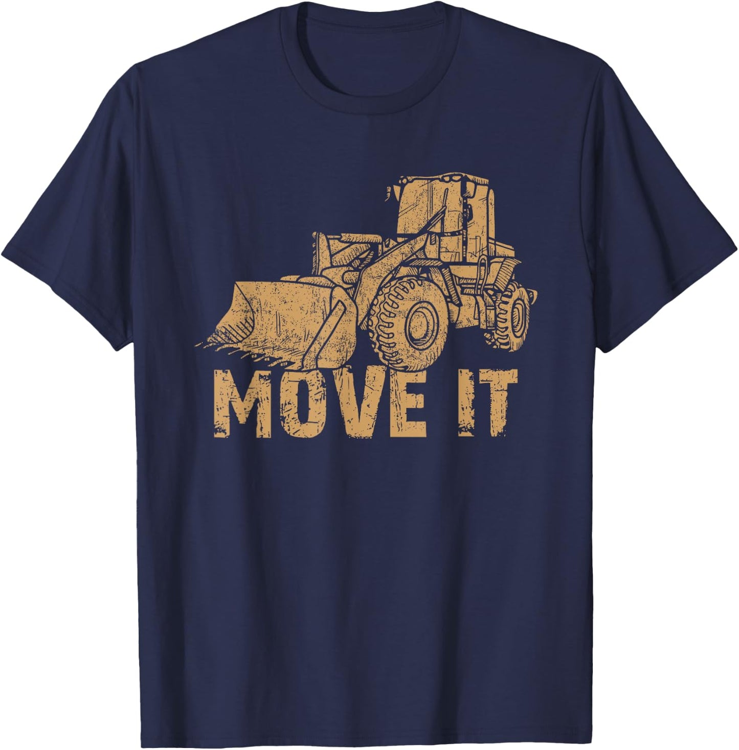 Bulldozer Move It Truck for Boys T-Shirt - T-Shirt | Navy