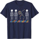 Dabbing Skeleton Pumpkin Autism Awareness Halloween T-Shirt - T-Shirt | Navy