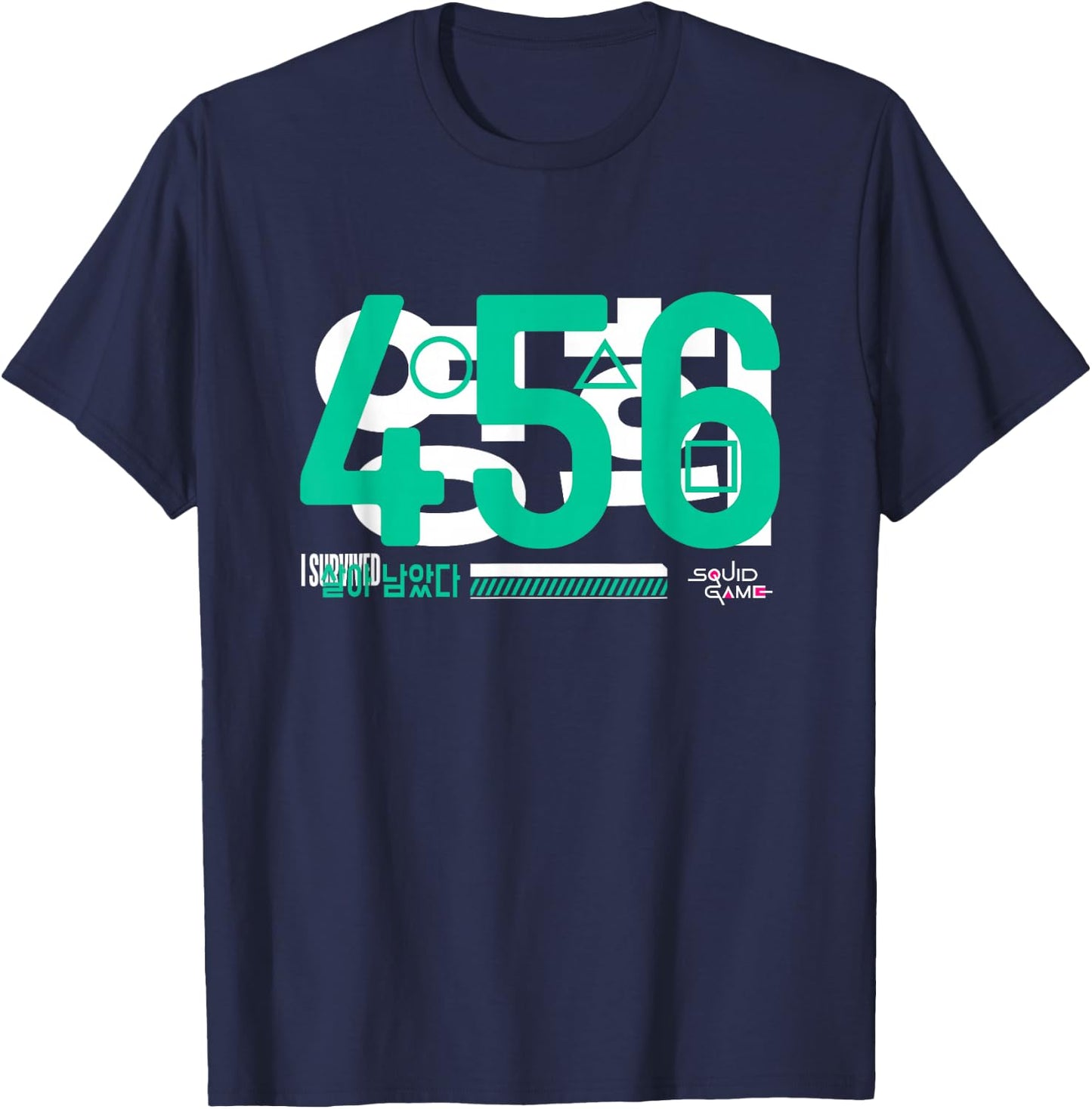 Squid Game 2 Player 456 I Survived Logo T-Shirt - T-Shirt | Navy