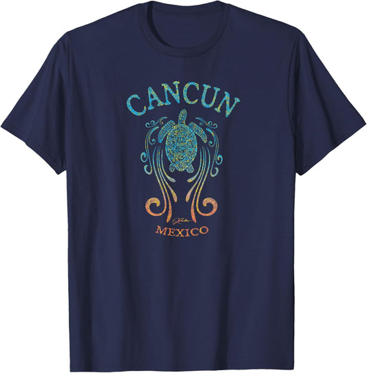 JCombs: Cancun, Mexico, Sea Turtle in the Slipstream T-Shirt - T-Shirt | Navy