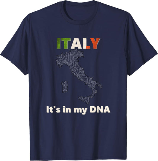 Italy - It's In My DNA - Italian heritage and pride T-Shirt - T-Shirt | Navy