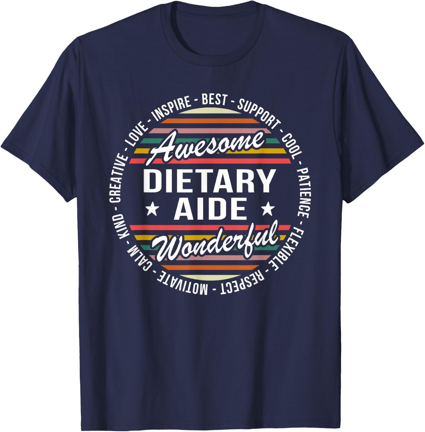 Dietary Aide Shirts Funny Food Service Dietary Week Gift T-Shirt - T-Shirt | Navy