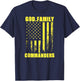 Washington County Commanders God. Family. Vintage USA Flag T-Shirt - T-Shirt | Navy