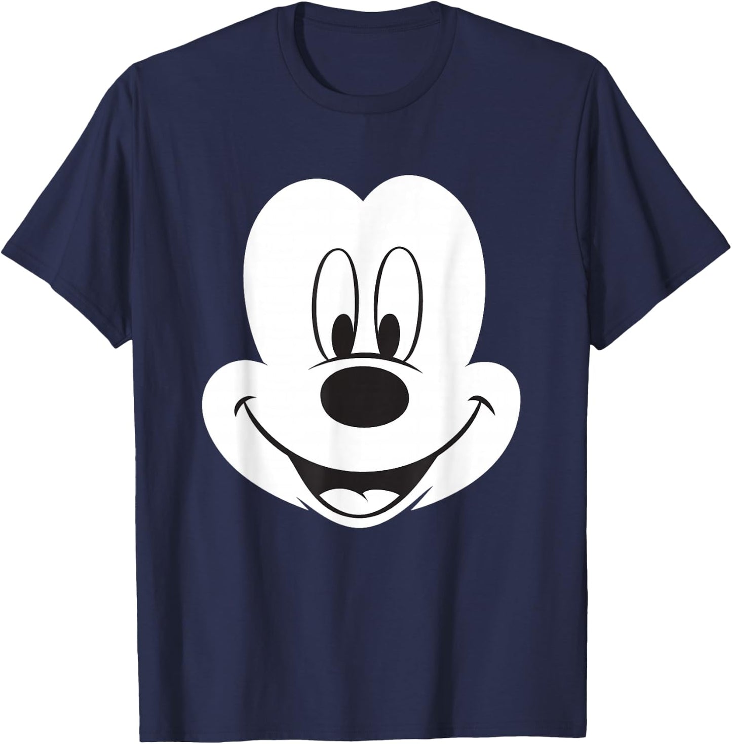 Disney Winking Mickey Mouse Face Large Icon T-Shirt - T-Shirt | Navy