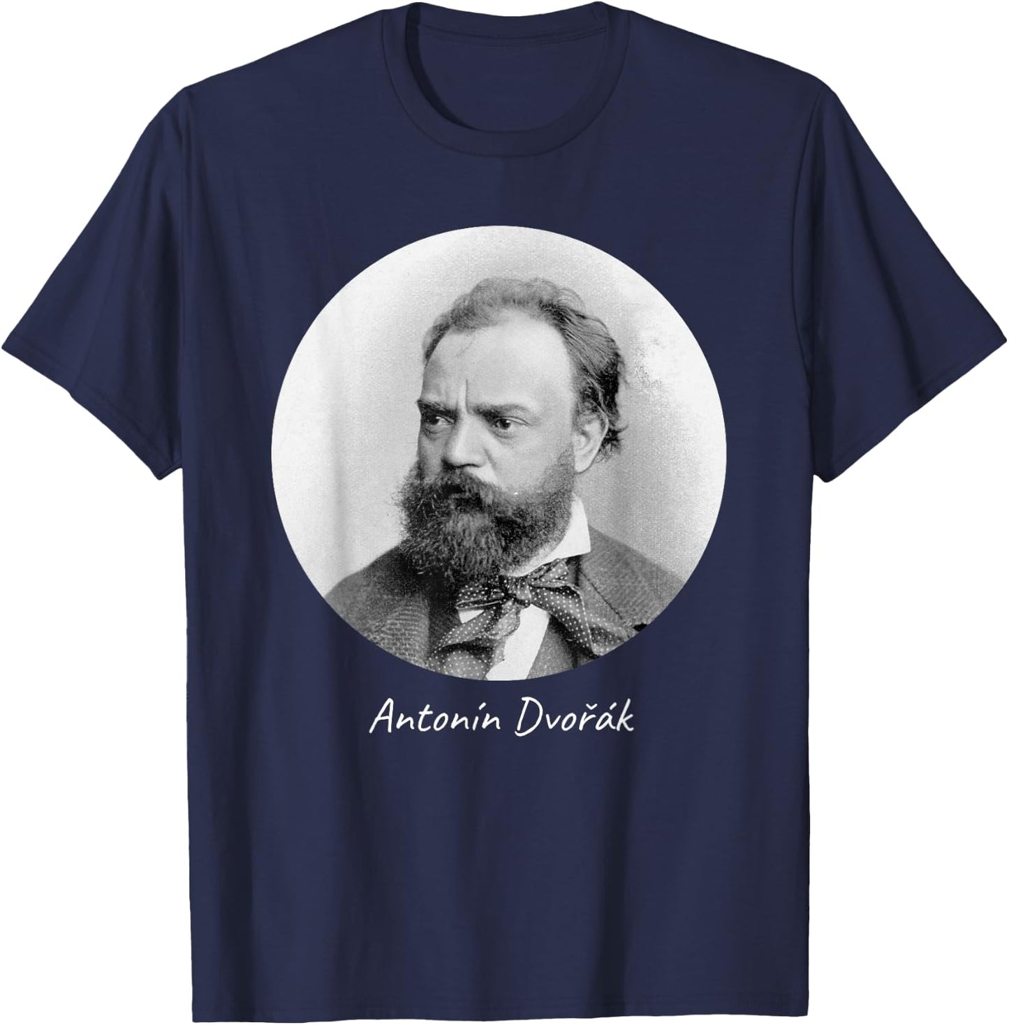 Antonin Dvorak Composer Portrait T-Shirt - T-Shirt | Navy
