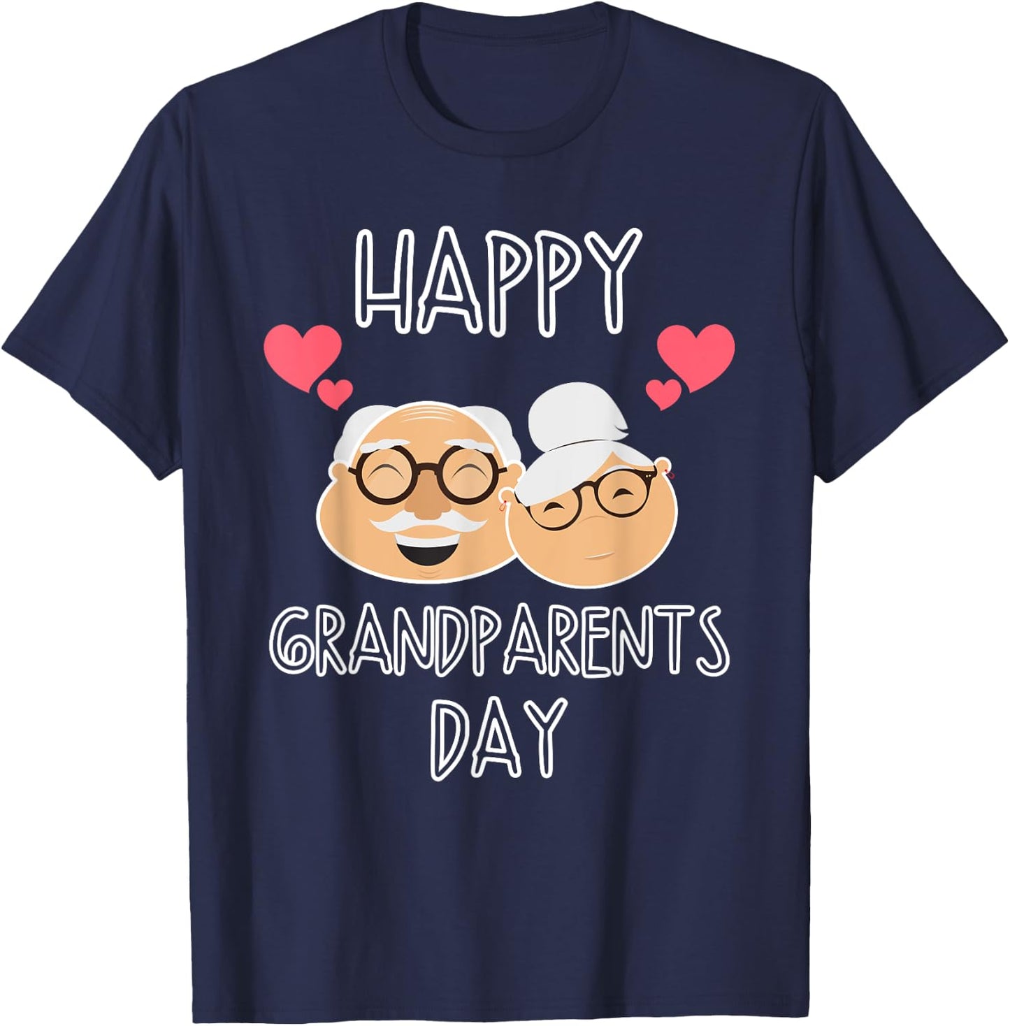 I Love My Grandparents Family Celebration of Grandma Grandpa T-Shirt - T-Shirt | Navy
