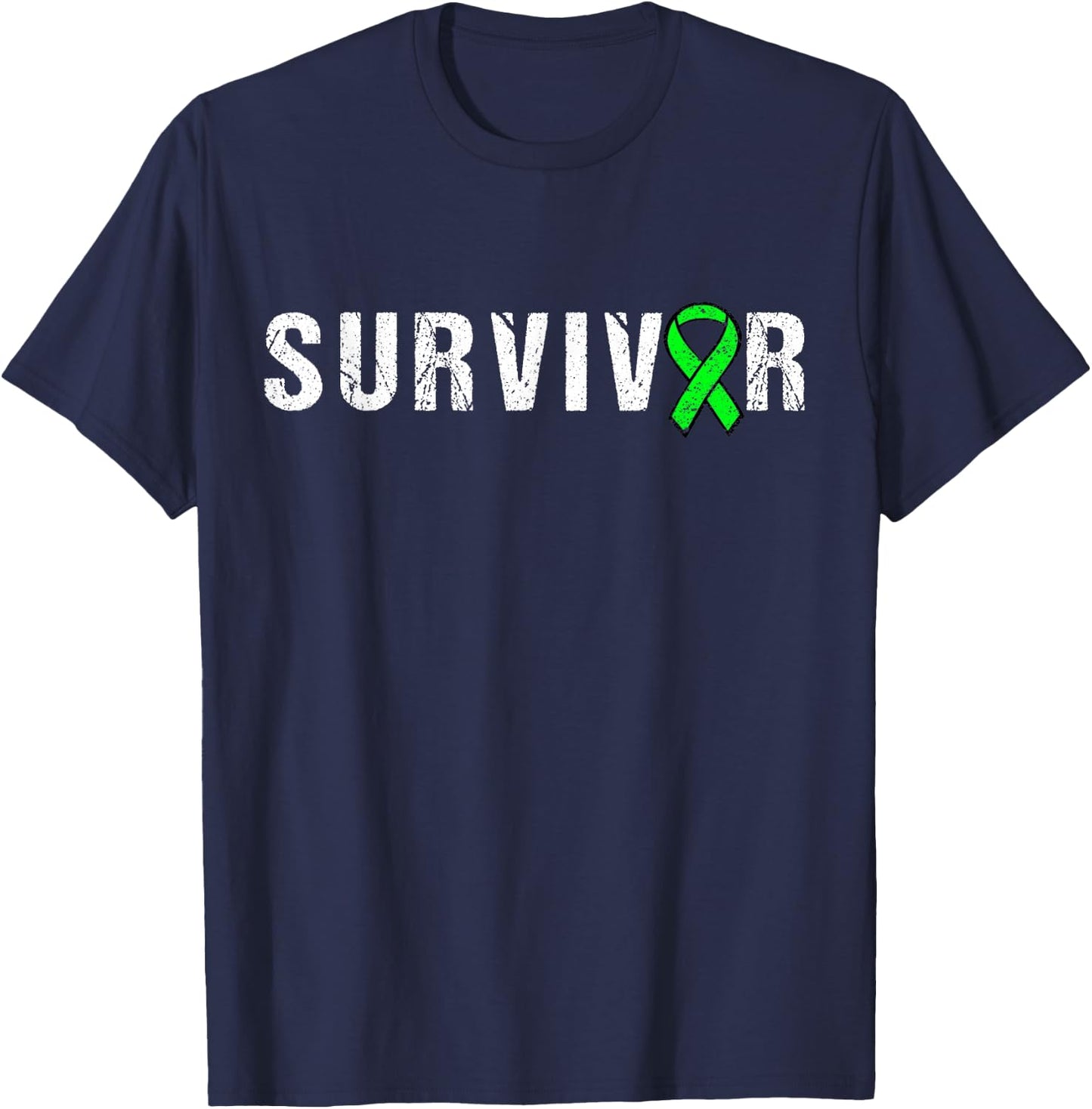 Survivor Lymphoma Awareness Shirt | Lymphoma Awareness T T-Shirt - T-Shirt | Navy