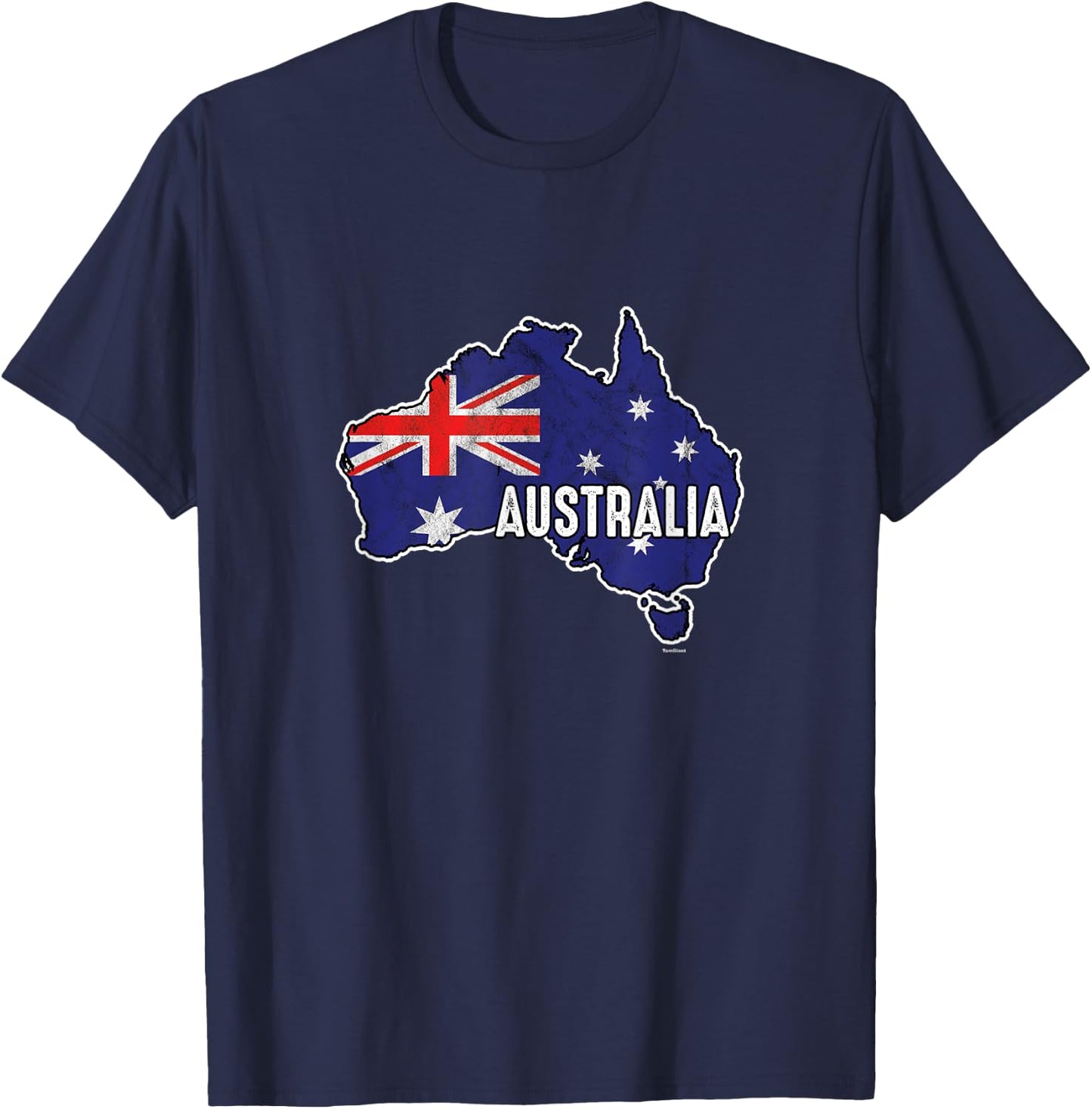 Vintage Patriotic Australian Pride Australia Flag T-Shirt - T-Shirt | Navy