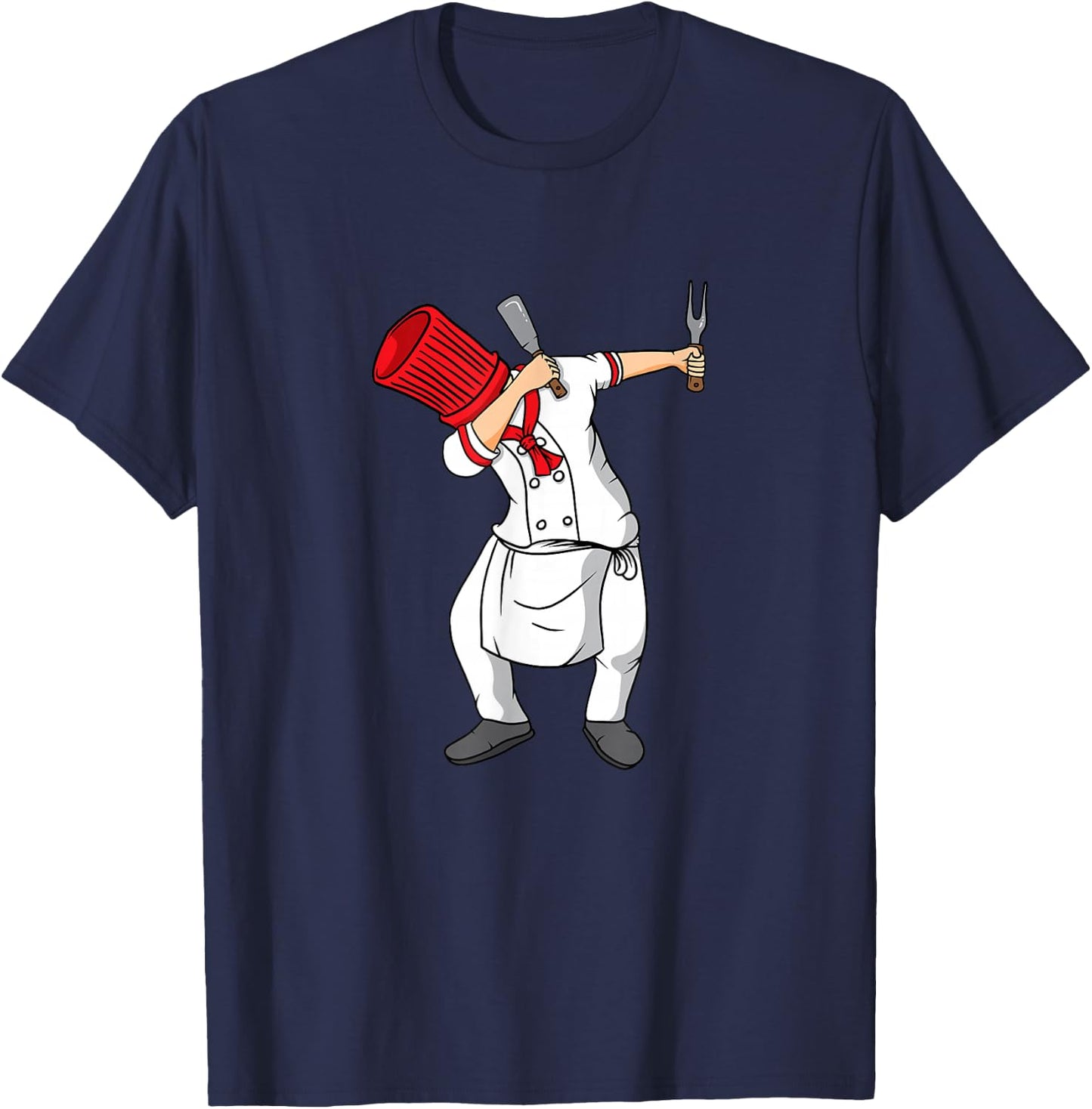 Dabbing Hibachi Chef Funny T-Shirt - T-Shirt | Navy