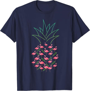 Pineapple Flamingo T-Shirt - T-Shirt | Navy
